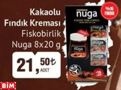 FİSKOBİRLİK NUGA KAKAOLU FINDIK KREMASI FİSKOBİRLİK NUGA KAKAOLU FINDIK KREMASI